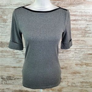 Lauren Ralph Lauren Women's Velvet-Trim Boatneck Top